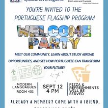 flyer for the welcome party sep 12 4 pm