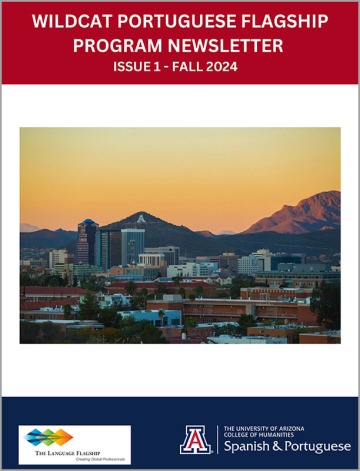 Wildcat Newsletter Cover with photo of Tucson with A Mountain in the background.